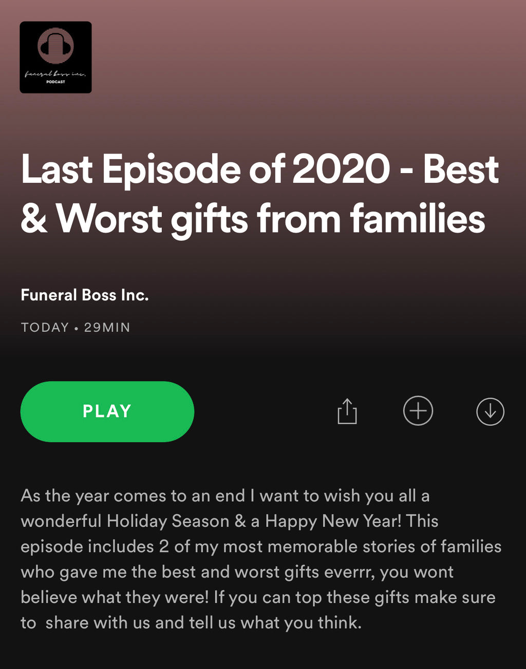Last Podcast Episode of 2020