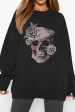 SKULL& ROSES Graphic Sweatshirt
