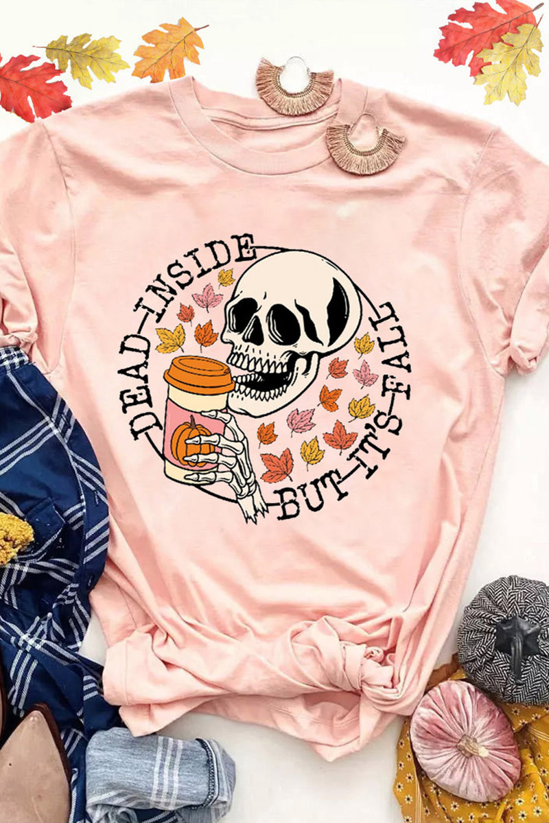 Dead Inside Round Neck Short Sleeve T-Shirt