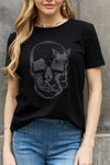 Skull Butterfly Graphic Cotton T-Shirt