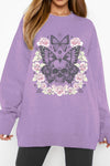 Skull Butterfly Graphic Sweatshirt