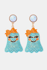 Smiling Ghost Shape Synthetic Pearl Earrings