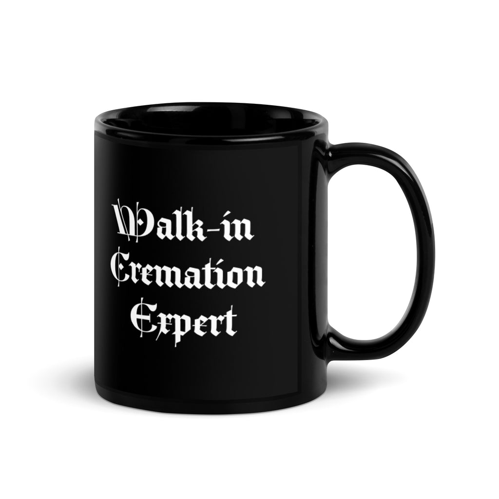 Walk-in Cremation Black Glossy Mug