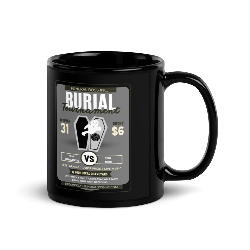 Burial Tournament Black Glossy Mug