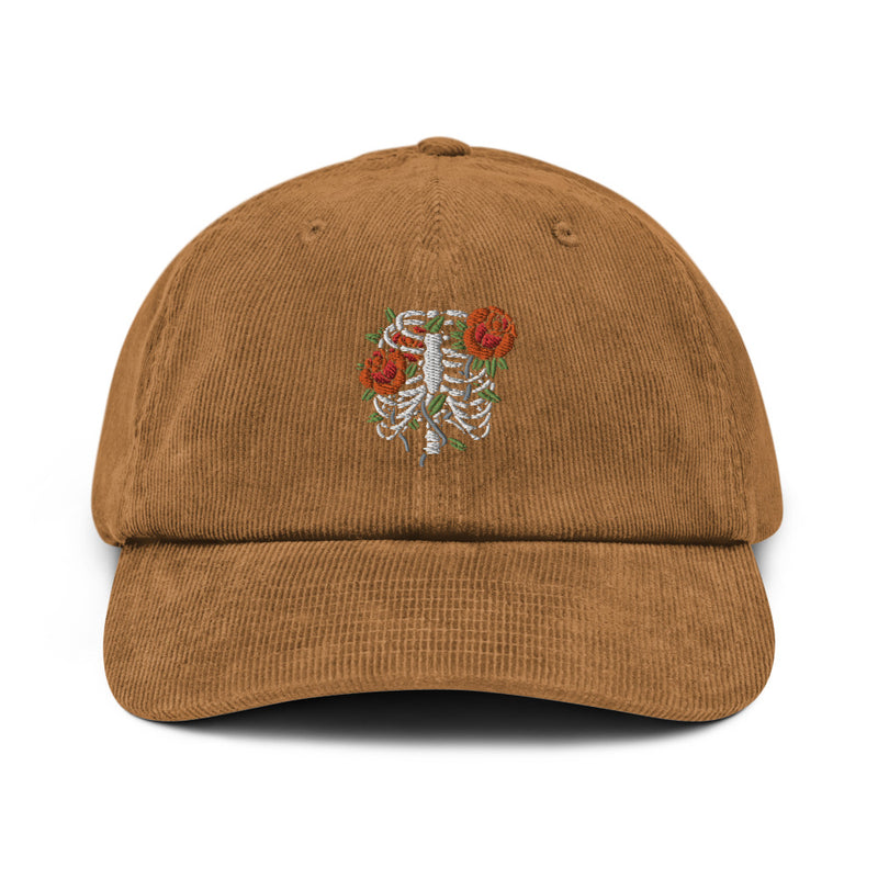 Skelton & Roses Embroidered Corduroy hat