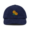 Dia de los muertos flowers Embroidered Corduroy hat