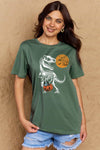 Dinosaur Skeleton Graphic Cotton T-Shirt