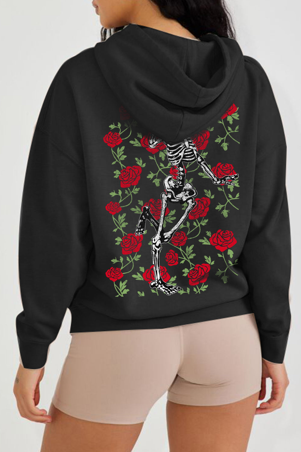 Hoodie with rose discount design