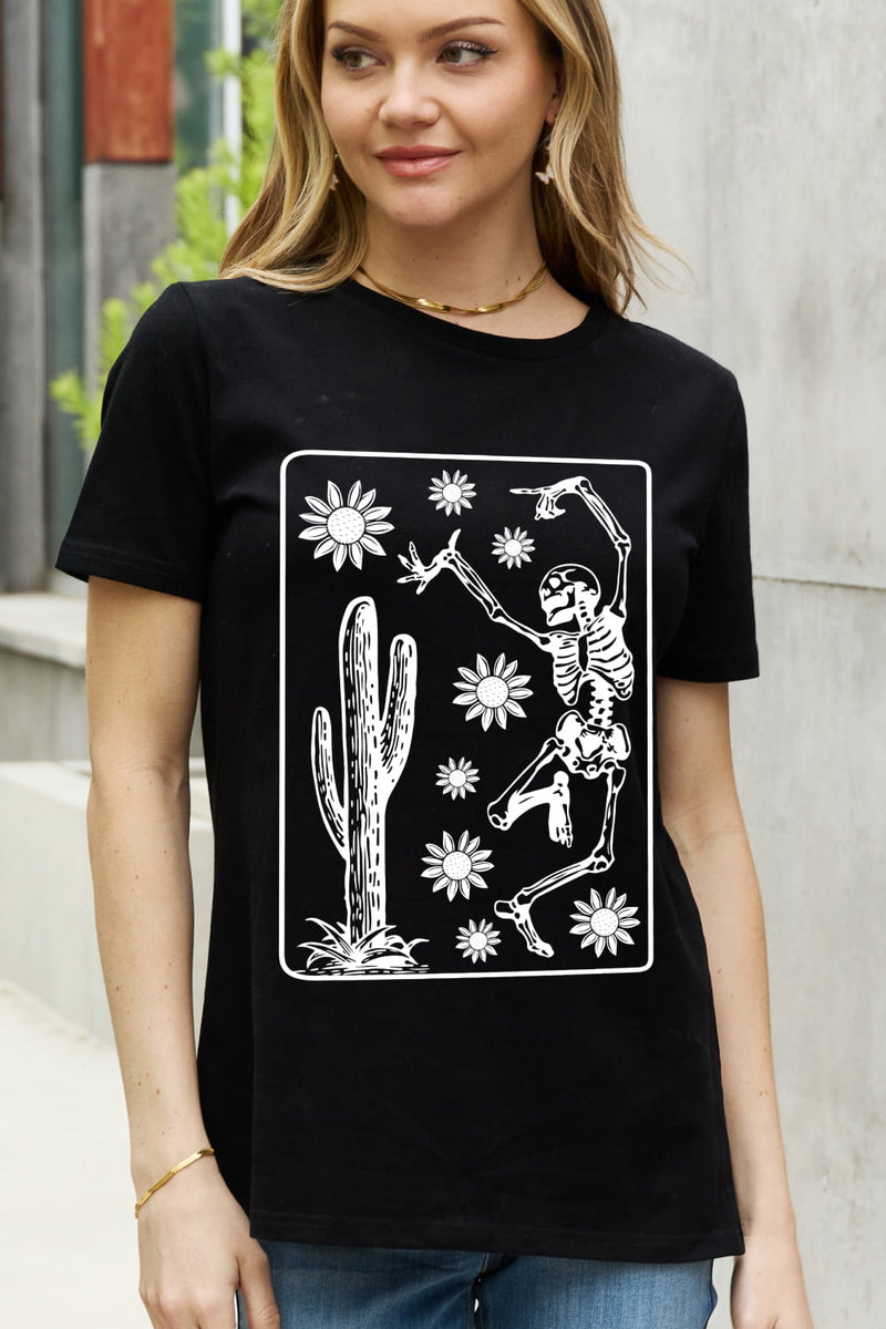 X- FBB Dancing Skeleton Graphic Cotton Tee