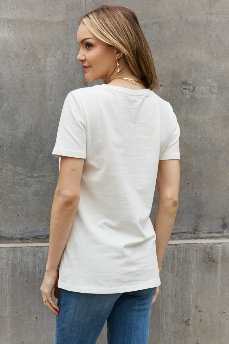 Flower Skull Graphic Cotton Tee