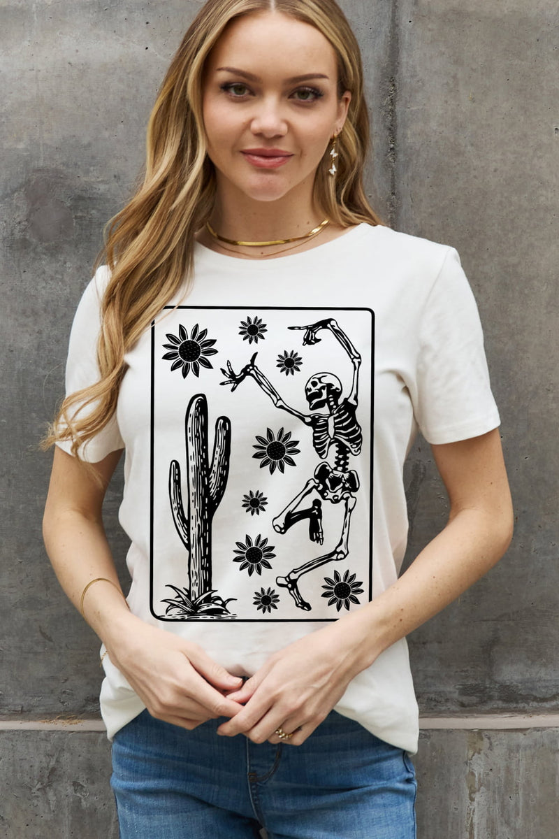 X- FBB Dancing Skeleton Graphic Cotton Tee