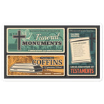 Old School Funeral Ad stickers