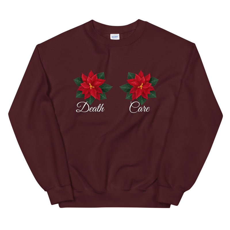 Death Care Poinsettias Ugly Sweater