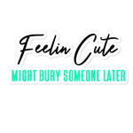 Feelin Cute (Bury) Bubble-free stickers