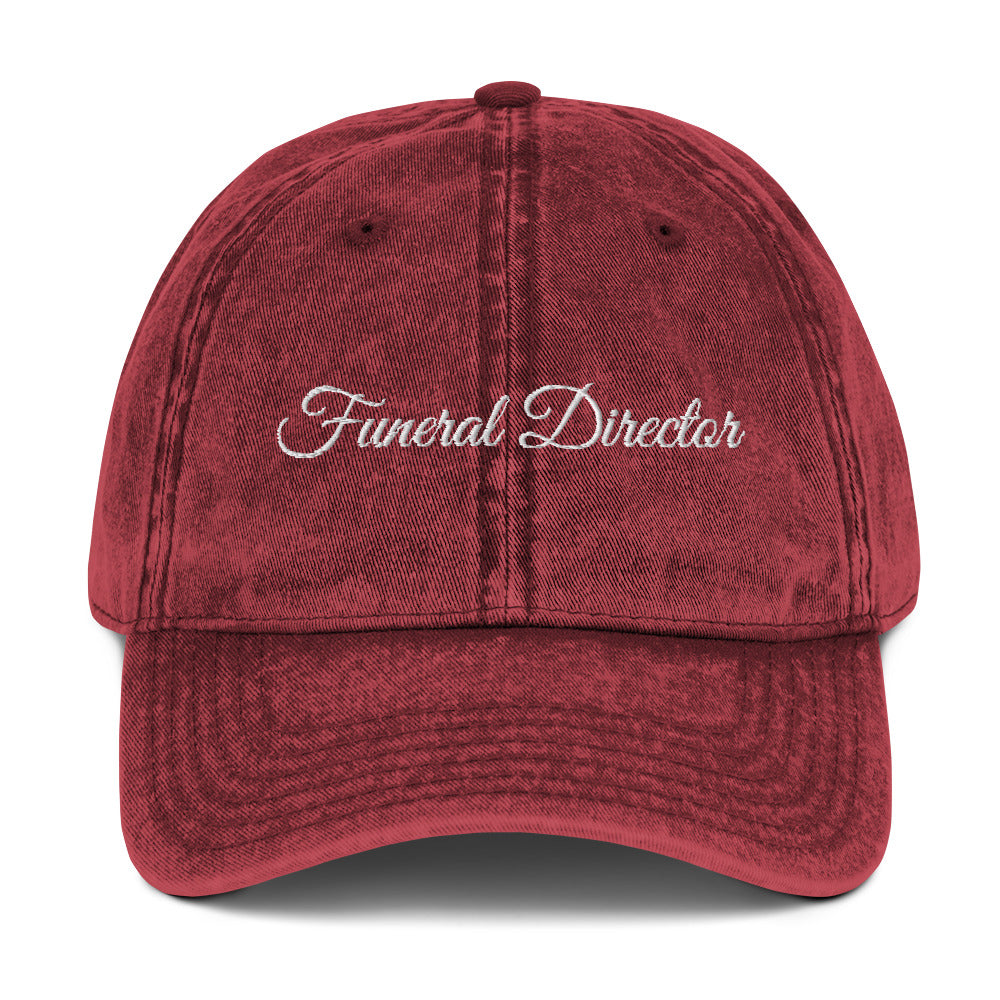 Funeral Director Vintage Cotton Twill Cap