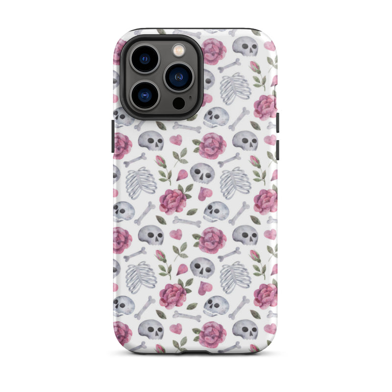 Skulls & Flowers Tough iPhone case